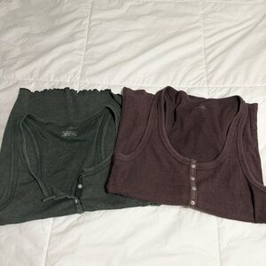 Aerie Ribbed Tank Top Set